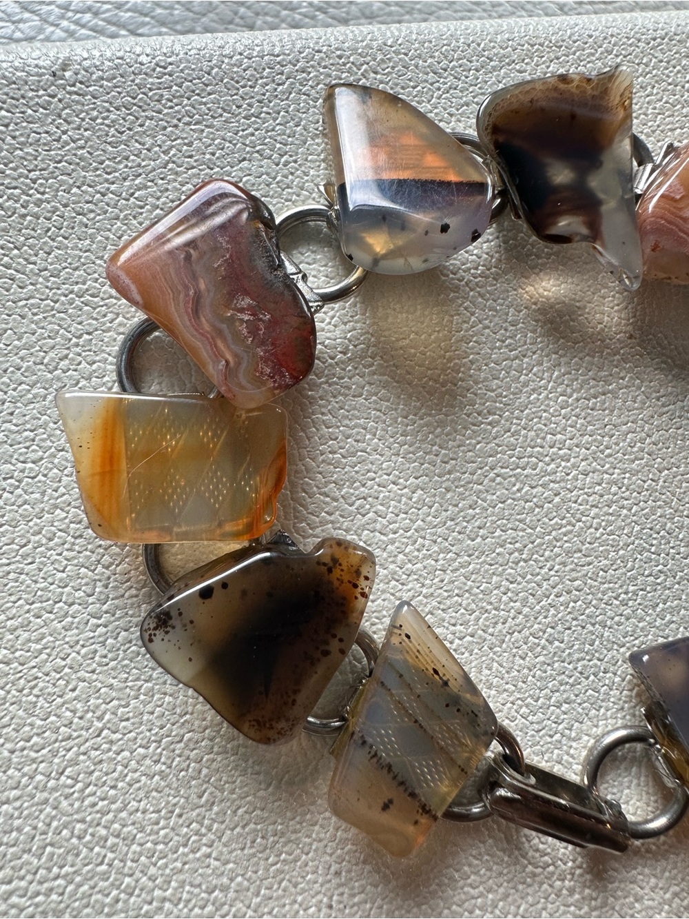 vintage mid-century specimen link agate gem stones